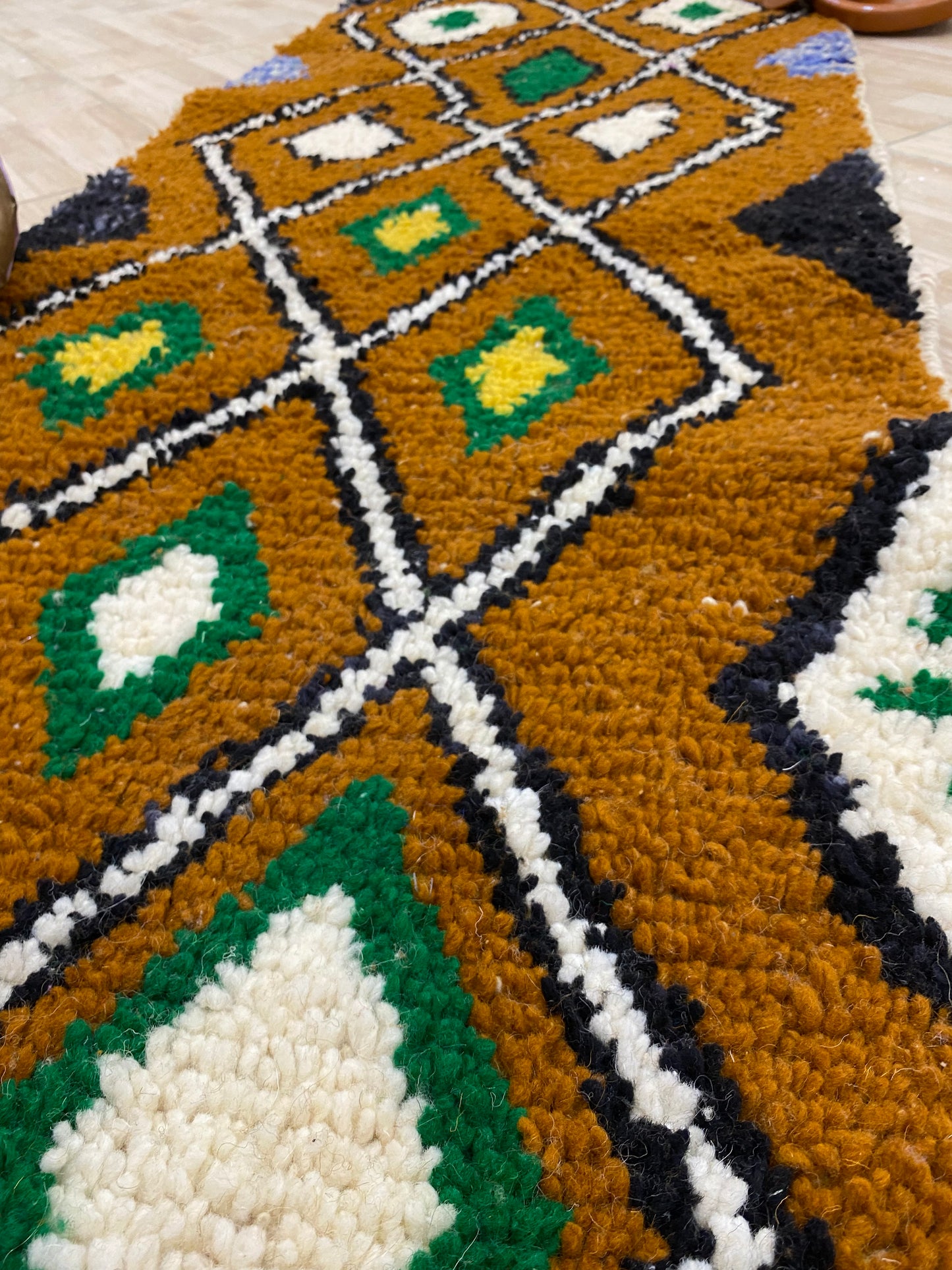 Handmade Moroccan halway Rug – Geometric Amazigh Design